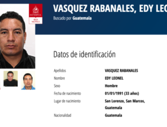 Interpol activa alerta roja contra exjefe policial guatemalteco acusado de ejecución extrajudicial y desaparición forzada