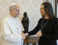 El papa León XIV recibe en el Vaticano a María Corina Machado