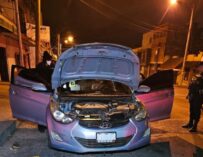 Vehículo abandonado vinculado a terrorismo es investigado por la PNC