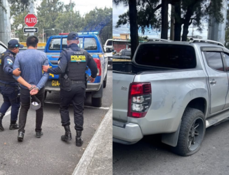 Capturan a presunto robacarros y recuperan picop en zona 7 de Guatemala
