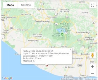 Cuatro sismos en el país en menos de 24 horas