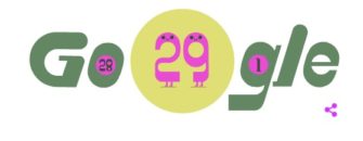 El doodle de Google está dedicado al 2020, año bisiesto