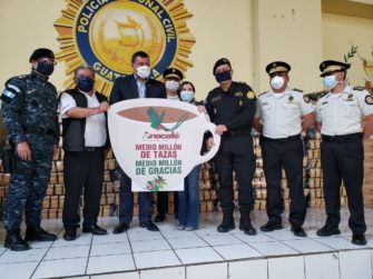 Donan medio millón de tazas de café a la PNC