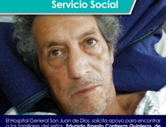Servicio Social | Buscan a los familiares de don Eduardo Ernesto Contreras Quinteros