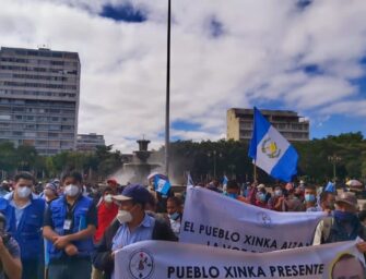 Pueblo Xinca y 48 Cantones protagonizan cuarto día consecutivo de protesta