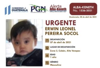 8 menores desaparecieron este miércoles y jueves, entre ellos un bebé de 1 año, según recientes alertas Alba-Keneth