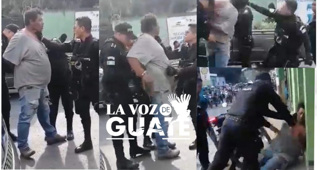 Policías capturados por agresión a vendedor de piñas