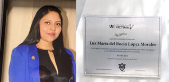 Develan plaqueta en memoria de Luz María del Rocío Morales