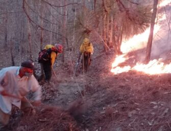 Brigada forestal controla incendio en San Pedro Pinula
