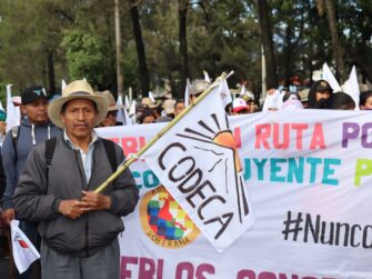 Integrantes de Codeca marchan en cuatro puntos de la ciudad de Guatemala