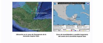 INSIVUMEH advierte lluvias y vientos por tormenta tropical Sara en Guatemala