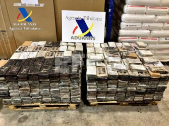 Incautan en España 1 mil 190 kilos de cocaína ocultos en cartón reciclado procedente de Guatemala