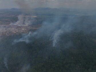 Registran incendio en el Parque Nacional Laguna Lachuá en Alta Verapaz
