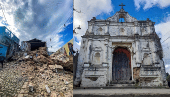 Colapsa templo histórico en Santa María de Jesús, Sacatepéquez