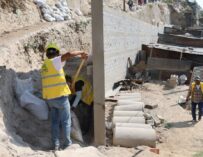 Construyen muros de contención en asentamientos del área metropolitana