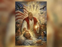 Donald Trump desata polémica tras publicar imagen como Jesucristo