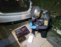 Incautan ocho paquetes de cocaína valorados en Q800 mil