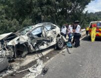 Dos personas resultan heridas en accidente en la bajada de Villalobos